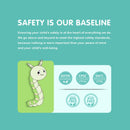 Infinno Baby Musical Stuffed Sensory Toys for Girls and Boys, Infant Soft Security Toys for Newborns 0-3-6-12 Months with Crinkle and Rattles, Caterpillar, Green