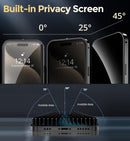 [Camera Invisible Stand & Slide Pop-up Lock] Magnetic Privacy Case for iPhone 15 Pro Max [Compatible with MagSafe] [Full Lens Protection+Invisible Kickstand] Full Body Metal Bumper Cover-Black