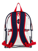Eastsport Clear Backpack with Pencil Case, Blue/Red