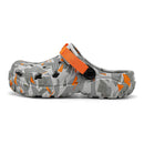 Men's Slip On Clogs Outdoor Athletic Sports Sandals Unisex Adult Breathable Garden Shoes Non Slip Water Beach Shoes Slippers Sandals with Adjustable Backstrap Grey/Orange 47