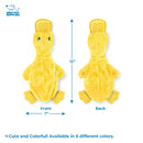 Best Pet Supplies Interactive Squeaky Dog Chew Toy, Ideal Dog Toys for Chewers, Small, Medium & Large Dogs, and Fetch Lovers - Crinkle Duck (Yellow), Large