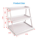 WWN 3 Tier White Candy Display - Snack holder with snack holder - Display Stand for Vendors- Cupcake display stand –Tabletop Shop Retail Display (WHITE)