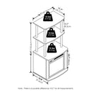 Furinno Turn-N-Tube 2-Tier Tall TV Entertainment Side Table Display Rack with Fireplace Insert, Solid White/Black