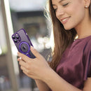 OOK Magnetic Case for iPhone 14 Pro Max Full Body Protection Case Purple | Compatible with MagSafe, Kickstand, Screen Protector, Anti-Scratch, Shockproof Cover, for Women Men