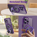 OOK Magnetic Case for iPhone 14 Pro Max Full Body Protection Case Purple | Compatible with MagSafe, Kickstand, Screen Protector, Anti-Scratch, Shockproof Cover, for Women Men