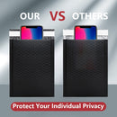 iMailer - 100 Counts - 4" x 8" Black Bubble Mailers - Padded Envelopes Shipping Bags with Self Seal Adhesive Strip