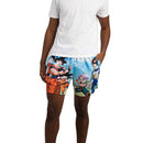 Dragon Ball Super Group Pose Landscape Men's Lounge Shorts-XL Blue