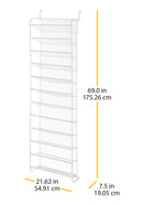 Whitmor 36 Pair Door Shoe Organizer, White