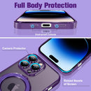 OOK Magnetic Case for iPhone 14 Pro Max Full Body Protection Case Purple | Compatible with MagSafe, Kickstand, Screen Protector, Anti-Scratch, Shockproof Cover, for Women Men