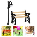 Miniature Bench Street Light Mini Lamp Model Post Christmas Train Park Lights Village Accessories
