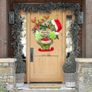 Christmas Wreaths,Plushed Grinch Stole, Burlap Garlands,Wall and Door Decorations