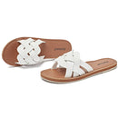 Ataiwee Women's Slide Sandals, Fashion Strappy Braided Slip On Flat Summer Shoes.