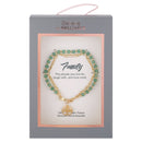 Believe by Brilliance Women's 14Kt Gold Flash Plated Genuine Green Aventurine Stone Tree Layered Bracelet