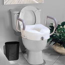 Carex EZ Lock Raised Toilet Seat with Handles, Adjustable Removable Arms, Adds 5", 300 lb Capacity