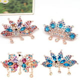 Meidiya 4Pcs/Set Crystal Rhinestones Hair Barrettes Flower Butterfly French Clip Vintage