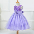 Bullpiano Kids Girls Formal Dresses Flower Girl Sequin Tulle Party Prom Ball Gown Dress 1-10T