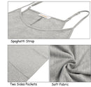 Fantaslook Jumpsuits for Women Casual Summer Rompers Sleeveless Loose Spaghetti Strap Shorts Overalls Jumpers with Pockets