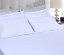 Threadmill Home Linen Cotton Sheets, King Size Bed, 4 Pc, Solid Sateen, Elastic Deep Pocket, White
