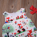 3PCS Newborn Toddler Clothes Baby Girls Dress+Pants Shorts+Headband+Outfit Sets