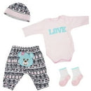 Miaio Reborn Dolls Baby Clothes Pink Outfits for 20"- 22" Reborn Doll Girl Baby Clothing Baby Sets