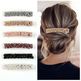 6PCS Hair Barrette Rhinestone Hair Clip Decorative Hair Side Clip Hair Accessories