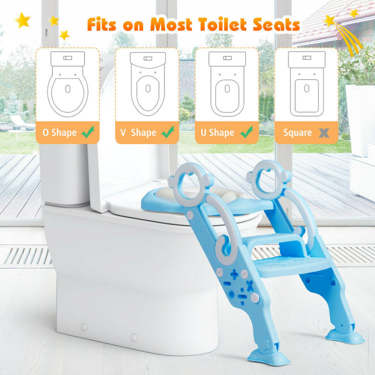 Adjustable Foldable Toddler Toilet Training Seat Chair