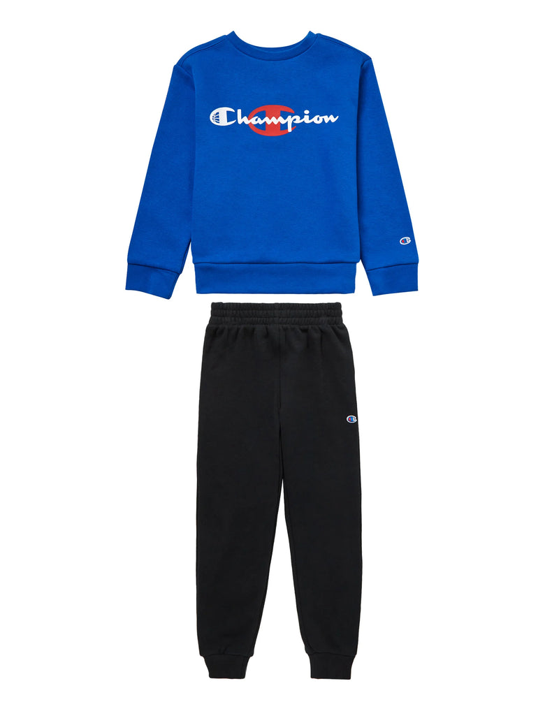 Little Kids’ Crew and Joggers Set, Script with C Logo