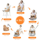 6-in-1 Convertible Baby Booster Seat with Tray Wheels