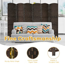 6 Feet 6-Panel Weave Folding Fiber Room Divider Screen