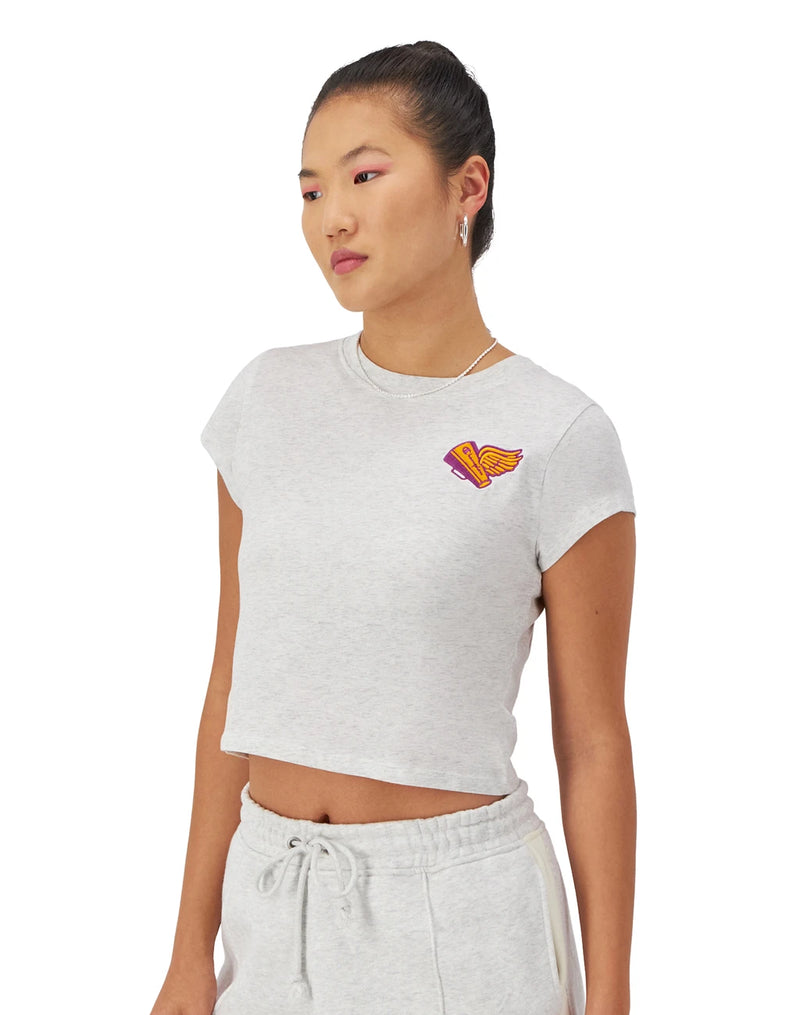 Classic Jersey Y2K T-Shirt, Megaphone Graphic