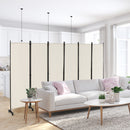 6 Panel 5.7 Feet Tall Rolling Room Divider on Wheels