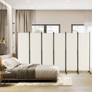 6 Panel 5.7 Feet Tall Rolling Room Divider on Wheels