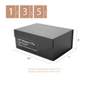 PKGSMART Gift Box, Black Gift Box with Magnetic Lid for Valentine's Day, 9x6.5x3.8 inches