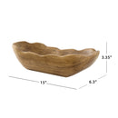 Better Homes & Gardens Indoor Carved Mid-Tone Brown Wood Decorative Dough Bowl