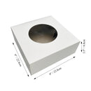 Way to Celebrate! 9X9X3.5 inch White Pie Box with Window