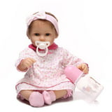 2PC Newest Fashion Simulation Dolls Reborn Doll Baby Toy Cute Gift Baby Nipple