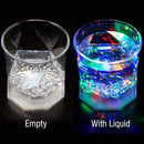 Liquid Activated Multicolor LED Old Fashioned Glasses Fun Light Up Drinking Tumblers , 10 oz , Set of 4