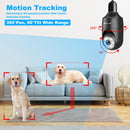 AlkiVision 2K Light Bulb Security Camera Wireless Outdoor - 360° AI Motion Detection Cameras for Home Security Outside, 2.4G Hz, Full-Color Night Vision, Auto Tracking, Siren Alarm, SD/Cloud Storage
