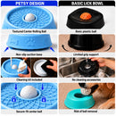 Petsy Dog Lick Bowl Slow Feeder with Rolling Ball (Blue)
