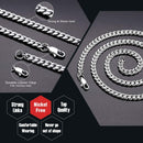 Men's Chain Necklace 18 inch 6MM 316L Stainless Steel Cuban Link Neck Chain Mens Gifts