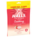 HALLS Throat Soothing (Previously HALLS Breezers) Creamy Strawberry Throat Drops, Economy Pack, 70 Drops