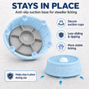 Petsy Dog Lick Bowl Slow Feeder with Rolling Ball (Blue)