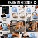 Petsy Dog Lick Bowl Slow Feeder with Rolling Ball (Blue)