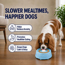 Petsy Dog Lick Bowl Slow Feeder with Rolling Ball (Blue)