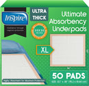 Inspire Extra Large Super Absorbent Disposable Bed Pads for Incontinence Ultra Thick and Absorbent Bed Pads Disposable Adult | Puppy Pads | Pee Pads for Adults (30" X 36" Pack of 50)