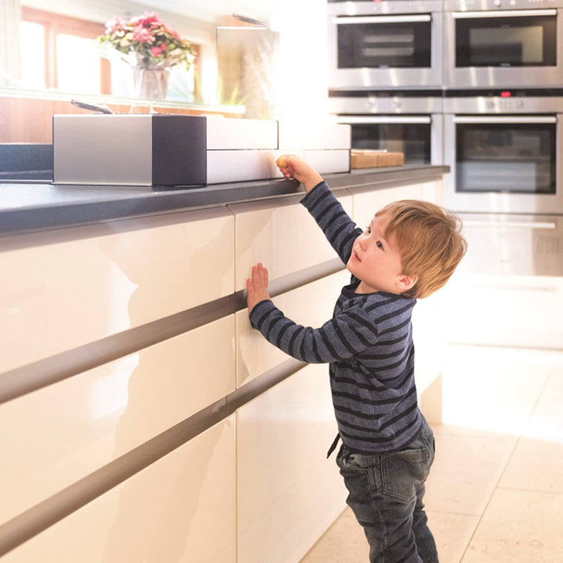 Safety Adhesive Aluminum Stove Guard - Complements Modern Kitchen Designs - Fits Cooktops & Most Freestanding Stoves - Protects from Front & Sides - Easy to Install - Quick Removal for Cleaning