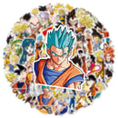 Cartoon Stickers Dragon Ball Super Anime for Kids, 50pcs Japanese Anime Stickers for Water Bottles,iPhone,Styling Cute Toys Doodle PVC Creative