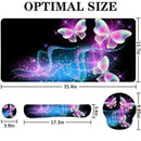 LATEEFAH Desk Mat, Large Mouse Pad and Keyboard Wrist Rest, Ergonomic Mouse Pad Set, Mouse Pad with Wrist Rest Combo for Home, Office, Computer