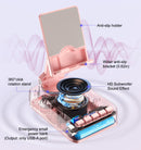 Joymate Gifts for Women Girls, Bluetooth Speaker Phone Stand with Charging Function 360° Rotable Adjustable Cell Phone Holder with HD Surround Sound for Desk Fits All Phones,Tablet (Pink)