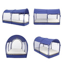 LEEDOR Mosquito Net Bed Tent Canopy Indoor Tent Privacy Bed Fort Dream Tent for Kids or Adult Navy Full 75 X 54 X 47H'' (Mattress Not Included)